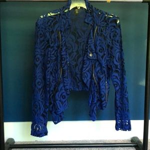 Blue lace jacket